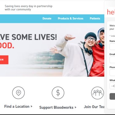 Live chat available on the Bloodworks Website